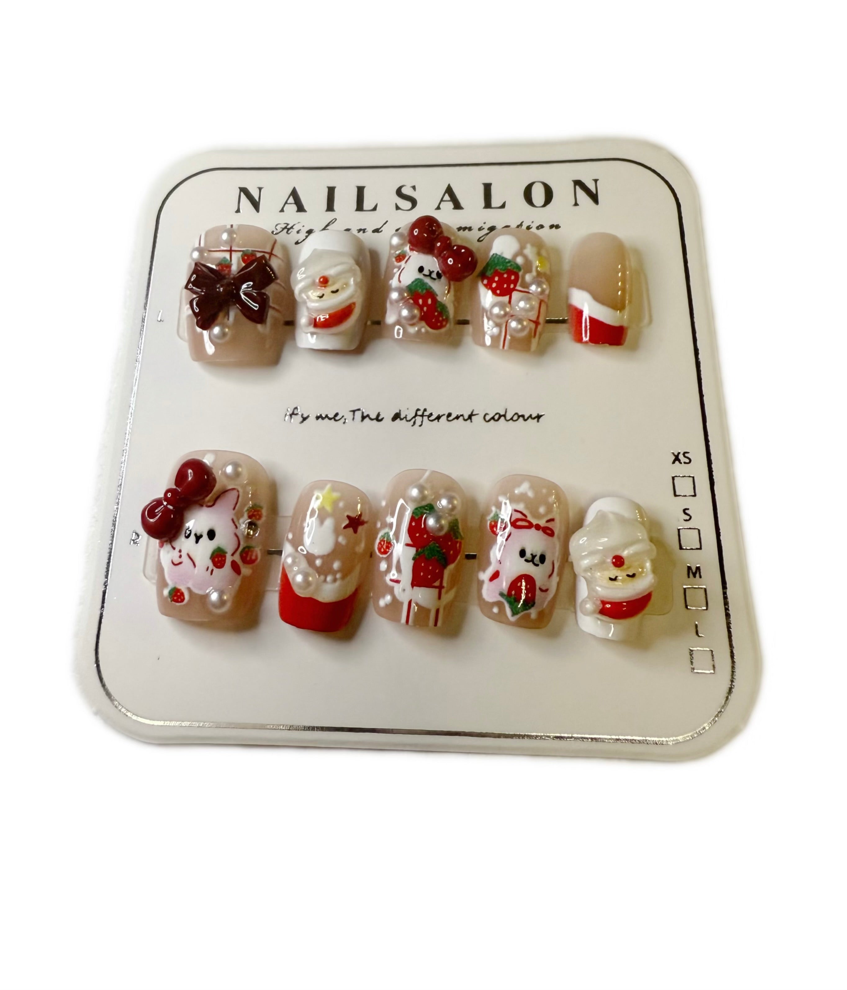 3D Christmas Press-On Nails